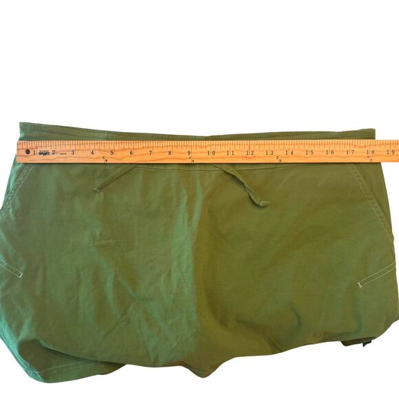 PrAna Breathe Skirt XL Olive Green Cotton Stretch Casual Drawstring USA Made - Picture 8 of 9
